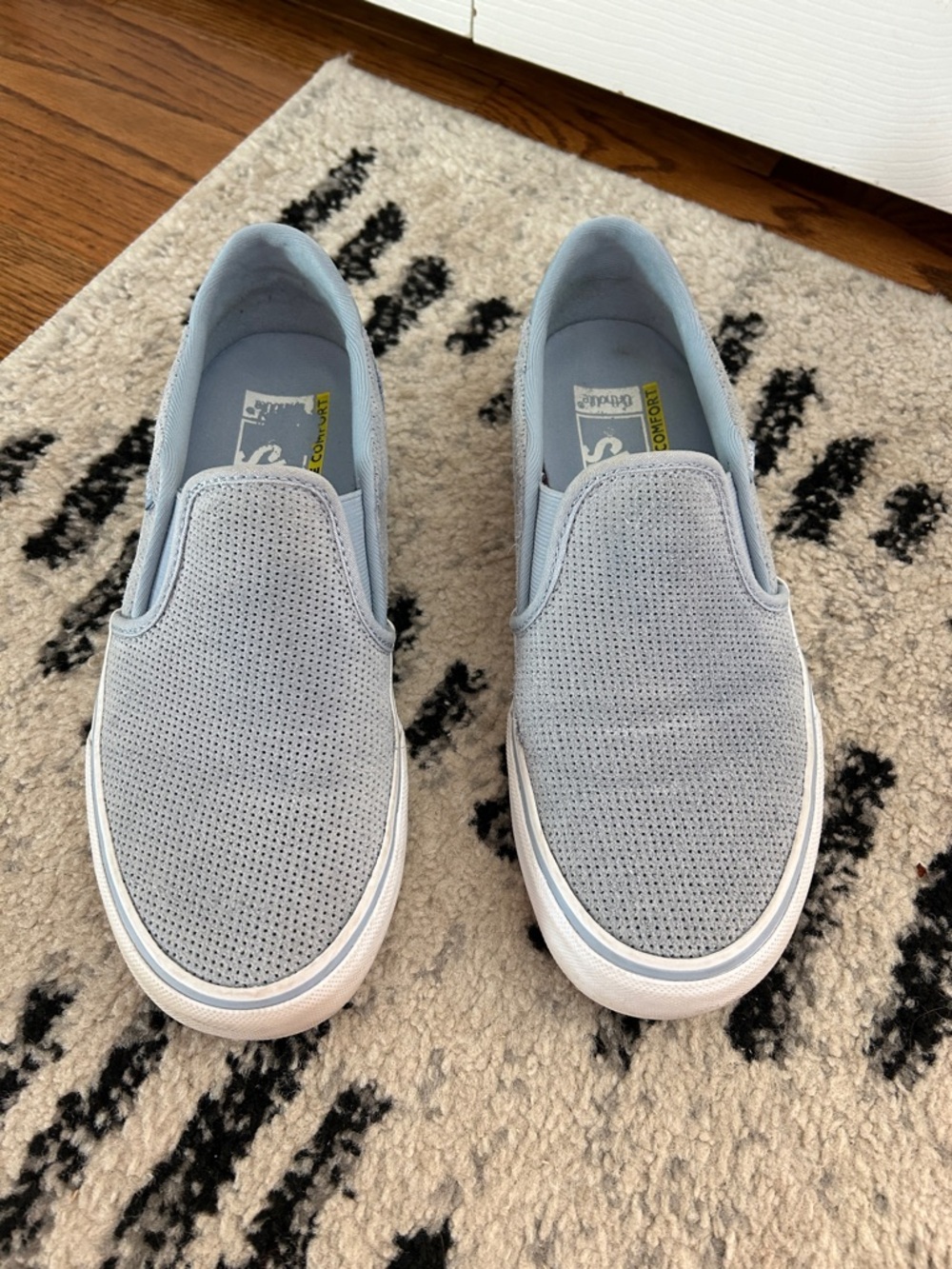 Vans Asher Slip-On Perforated Light Blue Sneakers
